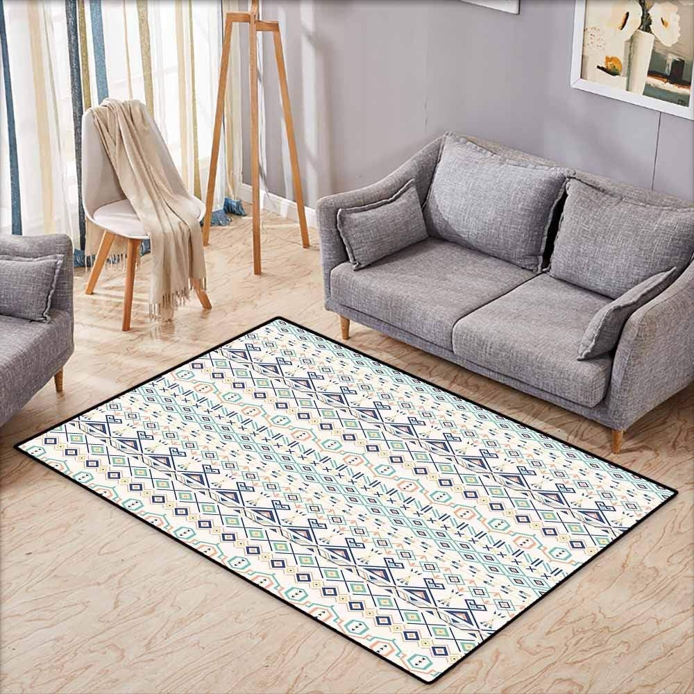 Alfombra para Interior/Exterior, diseño geométrico Azteca con