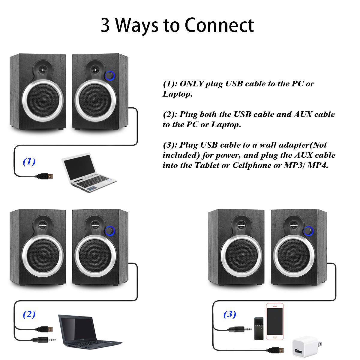 computer speakers usb connection only