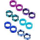 Jewseen 2g-5/8’’ Double Flared Silicone Tunnels 12Pcs Silicone Ear Gauges Flexible Ear Tunnels Plugs Stretchers Expander Ear Piercing Jewelry for Women Men