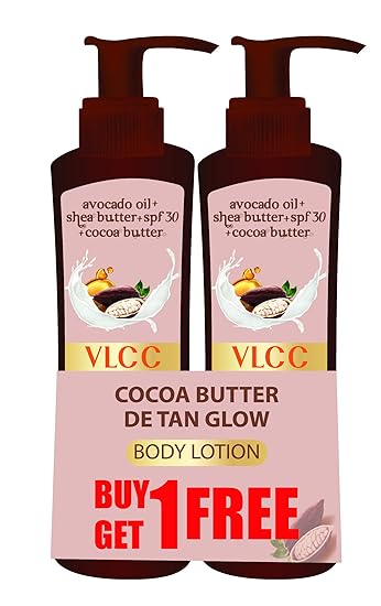 VLCC Cocoa Butter Detan Glow SPF 30 | PA+++, 400 ml (Buy 1 Get 1 Free)
