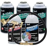 ZeroR&reg; Premium Repair &amp; Recharge Kit for R134a Refrigerant Systems | Max Seal, Permafrost, R134a Replacement | 24" HD Can Tap Gauge