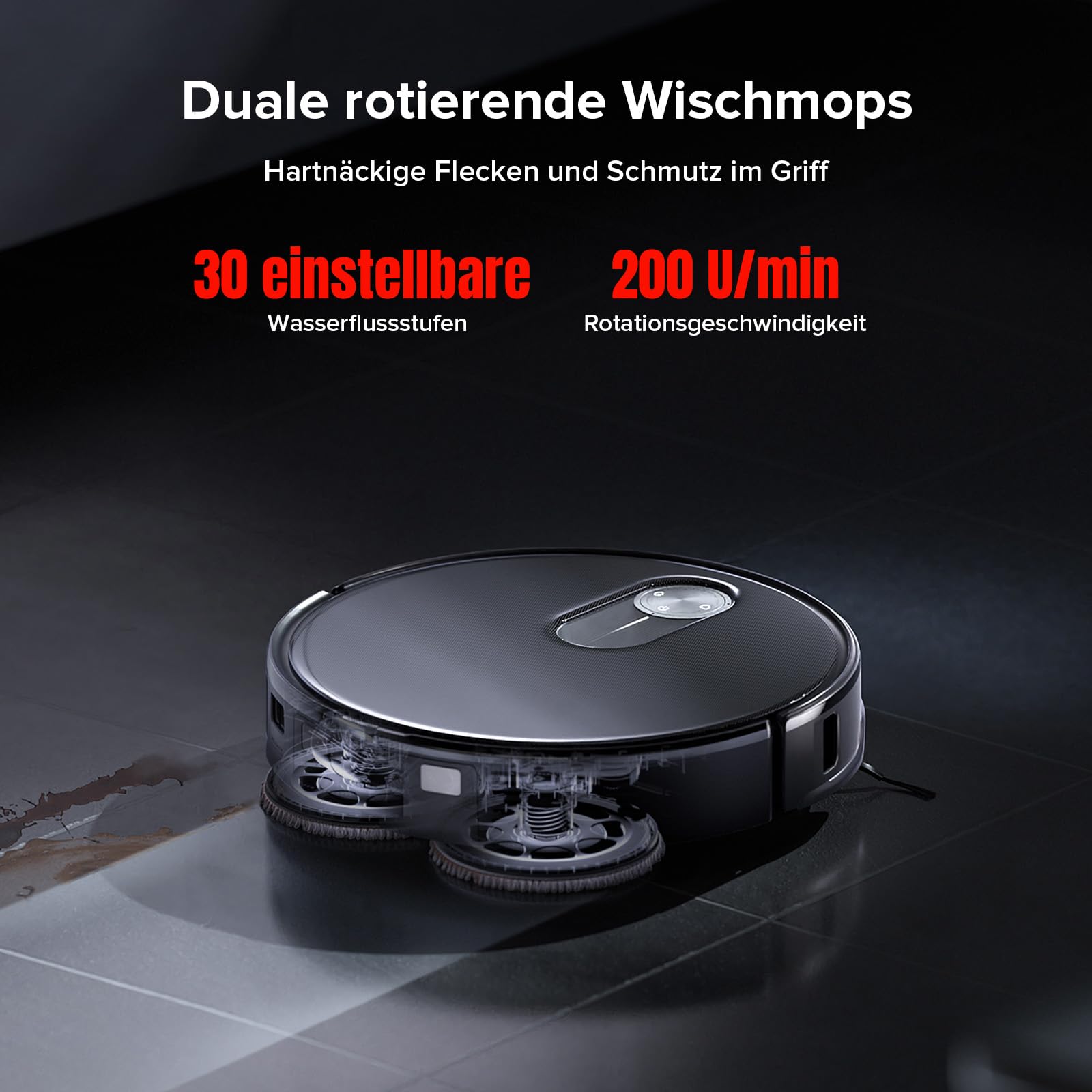 roborock Qrevo Slim Saugroboter mit Wischfunktion – 8,2 cm Ultra-Slim Design, StarSight 3D ToF Navigation, 11,000Pa HyperForce Saugleistung, 8-in-1 Dock, FlexiArm Seitenbürste