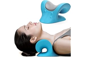 RESTCLOUD Comfortable Neck Stretcher for Neck Pain Relief, Neck and Shoulder Relaxer Cervical Neck Traction Device for TMJ Pain Relief and Muscle Relax, Cervical Spine Alignment Chiropractic Pillow
