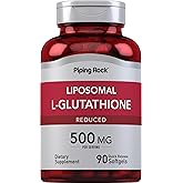 Piping Rock Liposomal Glutathione | 500mg | 90 Softgels | Reduced Supplement | Non-GMO, Gluten Free