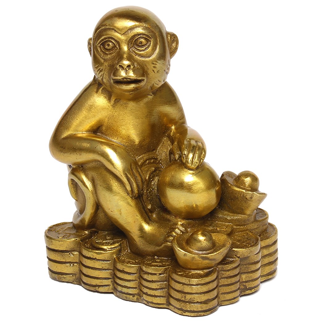 Zodiac Brass Monkey Statue Chinese Handmade Home Decor Collectibles Figurine BS050