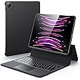 ESR Ascend Keyboard Case, iPad Case with Keyboard Compatible with iPad Pro 12.9 (2022/2021/2020/2018), Magnetic Detachable, Fully Adjustable Portrait/Landscape Stand, Black
