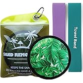 Exqudy Sand Remover and Towel Bands for Beach, 2026 Beach Must Haves for Family, Women, Kids & Couples