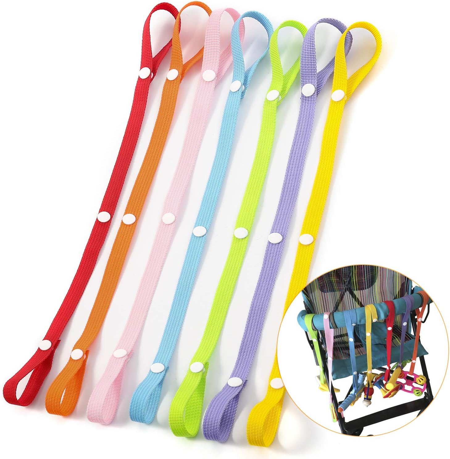 Hifot Baby Toy Straps 7 Pack, New Sippy Pal Baby Bottle Cup Pacifier