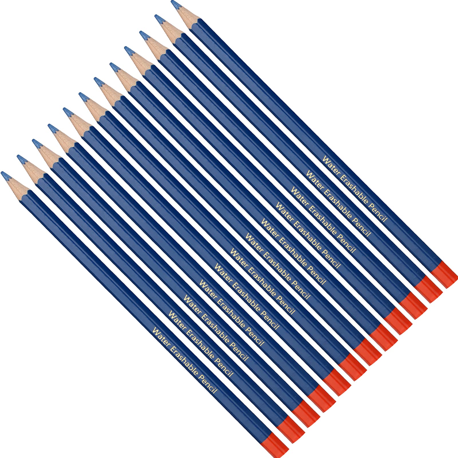 Sewing Marking Pencils Water Soluble Tailor's Chalk for Fabric (Blue)