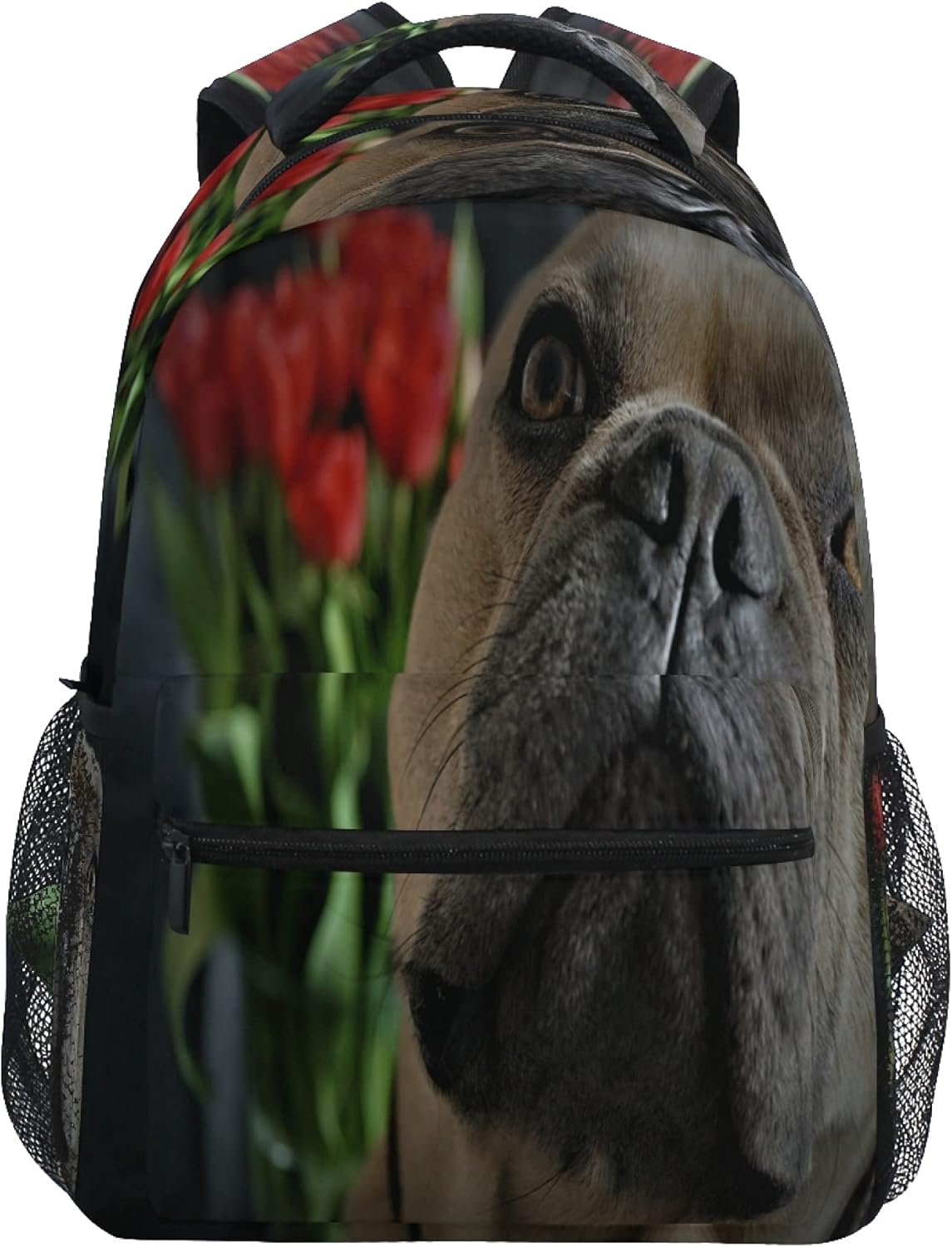 Bulldog Backpack School Bag Bookbag Personalized 14 inch Laptop Bag
