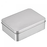 uxcell Metal Tin Box, 4.92" x 3.54" x