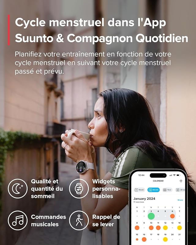 Race S Montre Sport Femme Homme, Tracker d'Activités GPS Running, Bi-Band GNSS, Carte Hors Ligne, Écran Tactile AMOLED, Smartwatch Cardiofréquencemètre Podomètre Altimètre, 13 Jours d'Autonomie