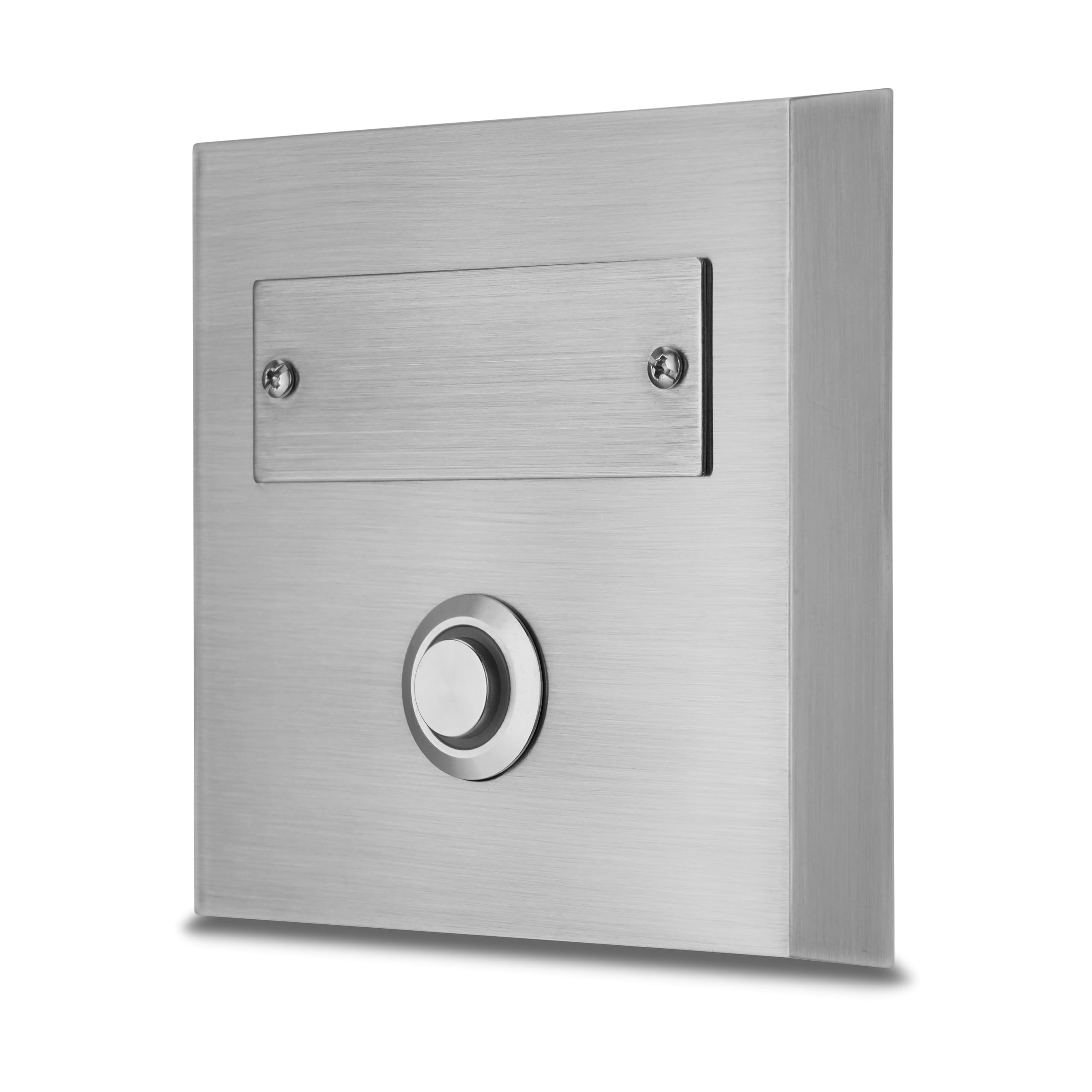 REV Doorbell, front door, bell plate, illuminated bell button, max. 12 V, 1.5 A, silver