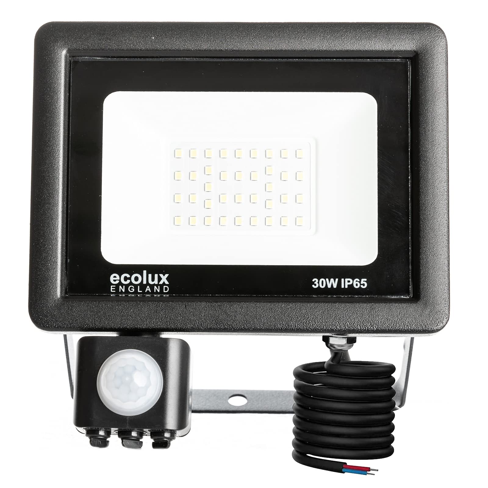 Body-Plus 30W LED Floodlight - IP65 Outdoor Security Lights with PIR Motion Sensor - 6000k Super Bright Security Lights Outdoor Motion Sensor for Garage, Backyard, Garden, [Energy Class A++]