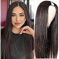 Aisaide V Part Wigs Long Straight Brown Wigs for Black Women Upgrade U Part Wigs V Shape Wigs No Leave Out None Lace Front Wigs Glueless Full Head Clip In Half Wigs No Sew in No Glue Wig 22 Inch