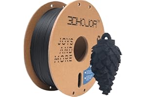 3DHoJor Matte PLA Filament 1.75mm, Upgrade Matte 3D Printer PLA Filament, 1KG Cardboard Spool 3D Printing Filament for 3D Printers(Matte Black)