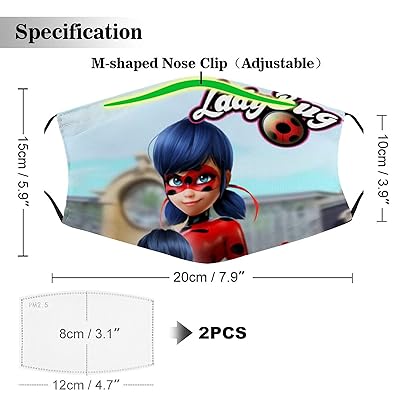 Buy Hellomercuy 2 Filter Mira Culous Lady Bug Cloth Face Mask Washable Breathable Adjustable Warm Cotton Face Product For Kids Teens Adults Online In Uk Bbb94
