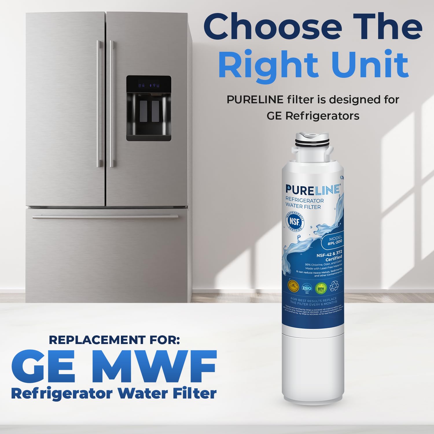 Pureline's Samsung Water Filter da29-00020b Replacement, Replacement for DA29-00020A/B, HAF-CIN/EXP, HAF-CIN,DA97-08006A, Kenmore 46-9101, 469101, 9101, 4609101000, Refrigerator Filter (6 Pack)
