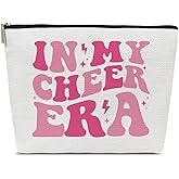 Ythuil Cheerleading Gifts Makeup Bag, Cheerleader Cosmetic Bag for Purse, Accessories and Stuff For Women, Birthday Friendship Gifts For Her Female Friend