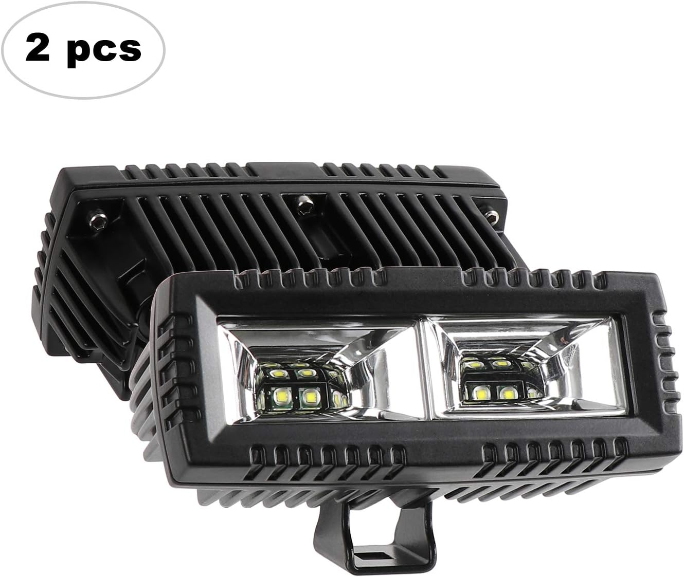AAIWA Led Light Pods, 40W Led Lights Bar Flood Work Lights 2 Pcs Waterproof Fog Driving Lighting Off-road Car, ATV, SUV, UTV, Pickup Truck