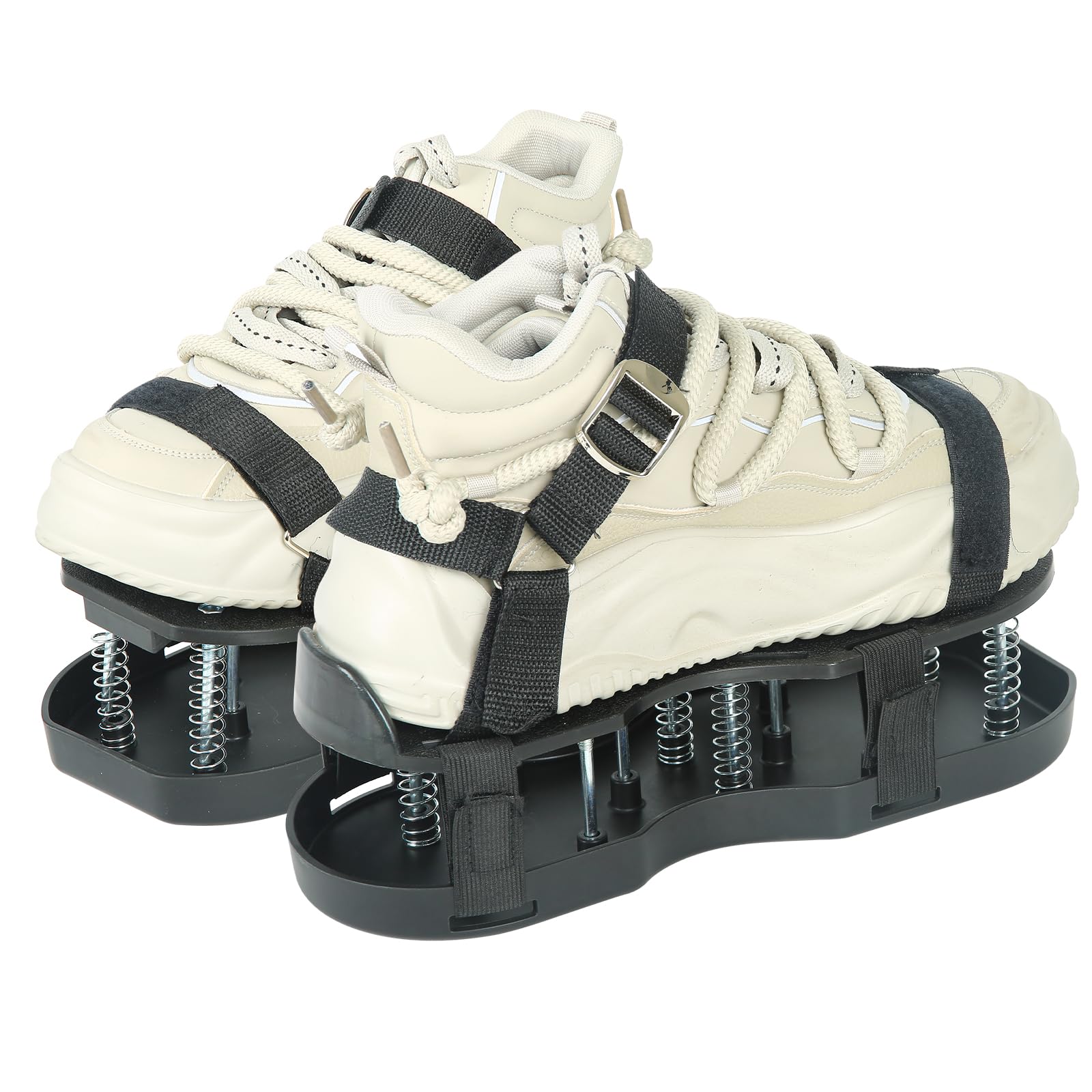 Starlight Baby Lawn Aeration Shoes For lawns Double Lawn Shoes Spring Base Spiked Aeration Sandals Adjustable Strap Aerator Lawn Tool For Patio Deck Garden (Black)