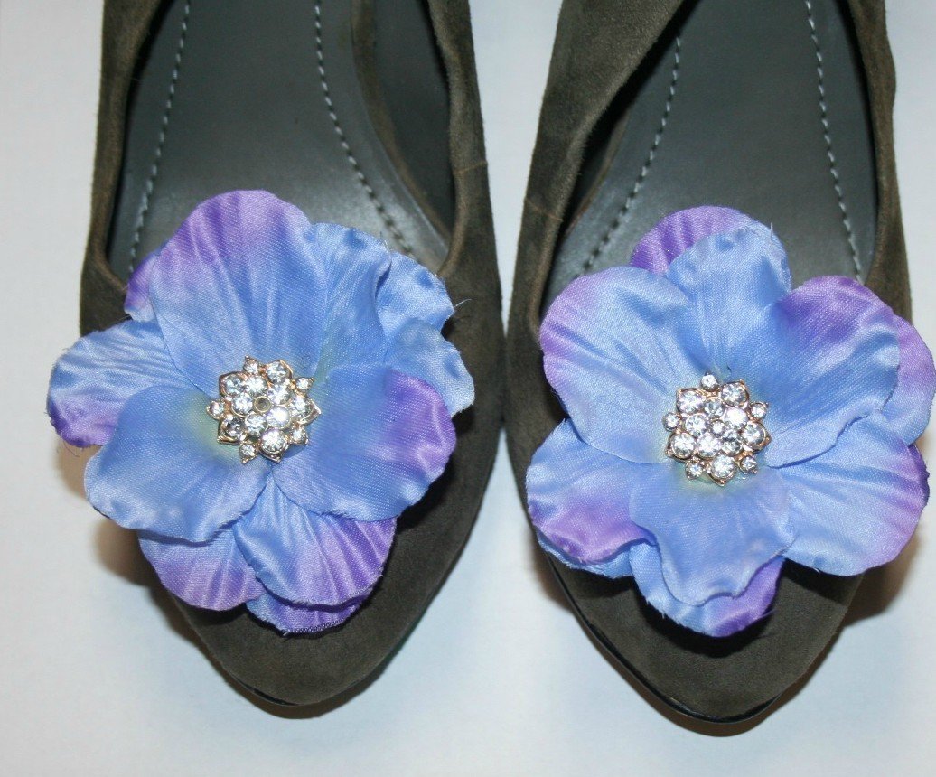 purple flower shoes