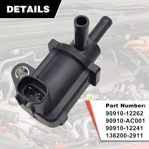 Vapor Canister Purge Valve Solenoid For Toyota Tacoma, Tundra, 4Runner, FJ Cruiser - OE 90910-12262