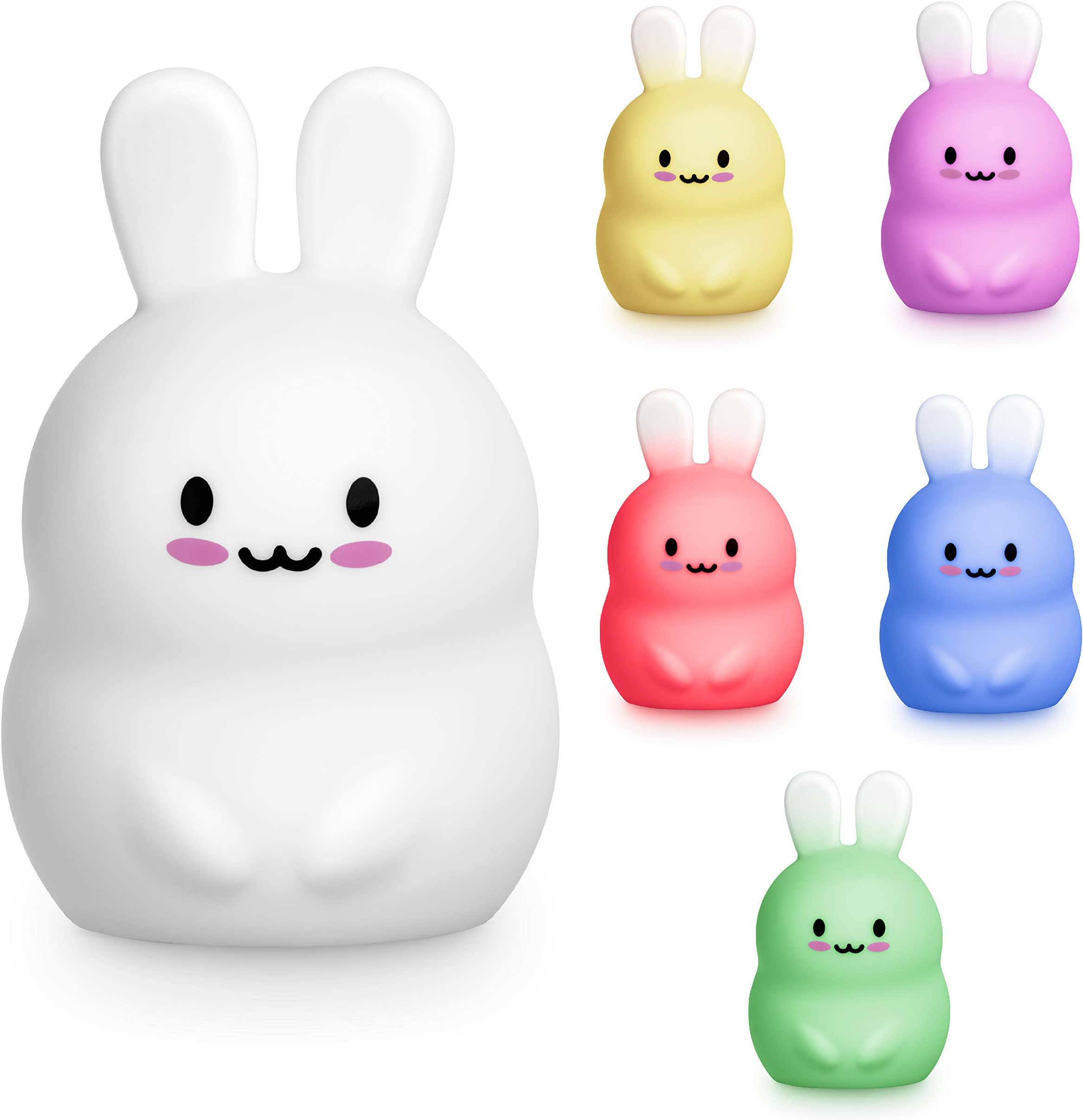 Rechargeable Rabbit Bunny LED Night Light, Lamp for Children