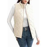 ROSE LETTER Women's Vest, Quilted Puffer Water-Resistant Zip With Pockets