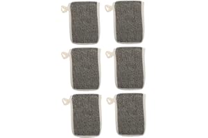 OHPHCALL 6pcs Black Linen Soap Net Bags for Bar Soap Foaming Pouch Saver Suitable for Travel and Bathroom Use