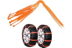 Topteng 10Pcs Emergency Tire Chains Set Anti-Skid Mud Snow Survival Traction Multi-Function Security Chains for Car SUV