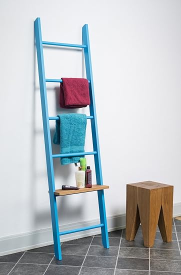 Amazon De Kleiderleiter Blau Lackiert 5 Sterne Bewertung Handarbeit Aus Deutschland Massivholz