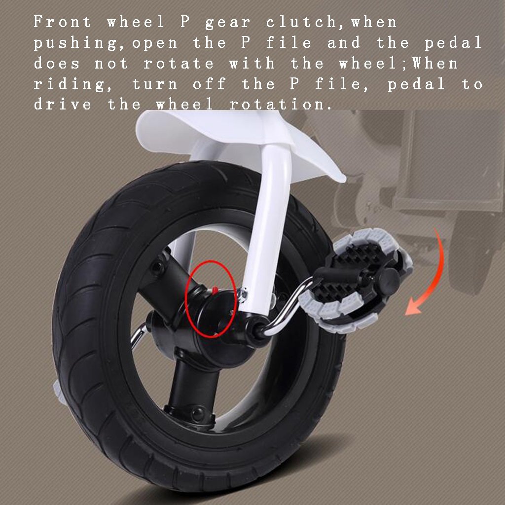 新生児 B07dlc63vwローズレッド マウンテンバイク 赤ちゃん三輪車6ヶ月 5歳の赤ちゃんのバイク の背もたれ調節可能な折りたたみ可能なサンシェード天井の赤ちゃんのベビーカー非膨張性のチタンの空のホイールダブルフットブレーキ調整可能なプッシュロッドの赤ちゃん