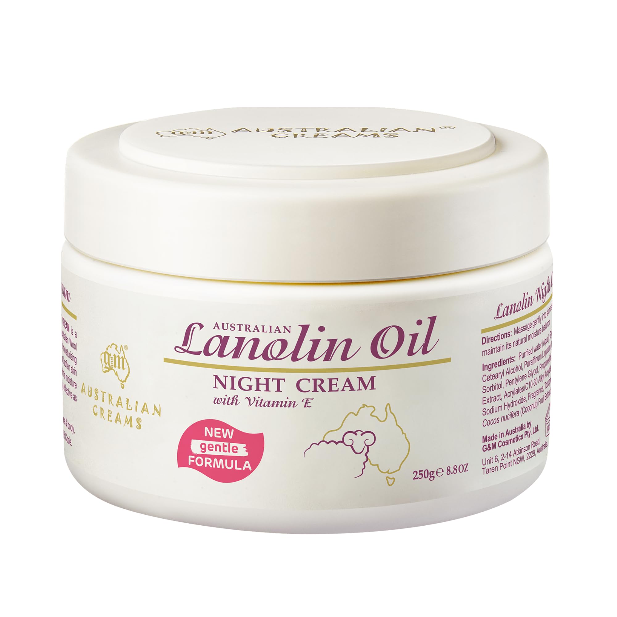 Australian Moisturiser Cream Lanolin Night Cream (Night Cream 250g)