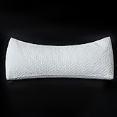 GLORY SEASON Adjustable Buckwheat Hulls Neck Support Pillow Cervical Neck Cylinder Bolster Pillow,Roll Pillow,Neck Pain Relief for Back and Side Sleepers Round Pillows for Lunch Break,Ivory