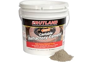 RUTLAND PRODUCTS Rutland Castable Refractory Cement 12.5 Pound - High Temperature Fireplace & Woodstove Fire Cement - Cast Custom Fire Brick, Refractory Panels & Fire Pits, Pizza Ovens