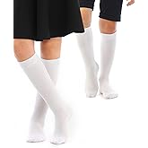 Girls, Boys, Kids, Knee High Long School Uniform Dress Socks, Premium Cotton, Soft, Toddler, 3-14 Years Old