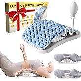 Pneumatic Back Stretcher For Lower Back Pain Relief - Stepless Air-Adjustable Lumbar Support Board With Extra-Wide Panel & Spinal Decompression Muscle Relaxation Spine Stretcher Back Cracker(Blue)