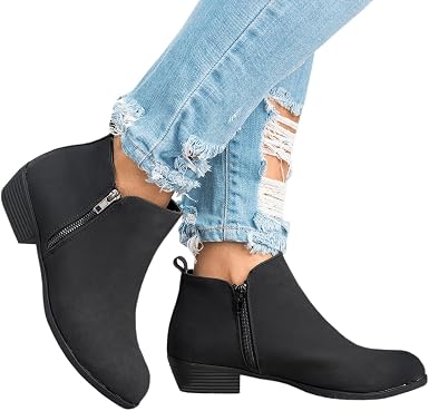 Botines De Tacon Bajo Para Mujer Flash Sales, UP TO 65% OFF |  lavalldelord.com