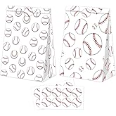 BQN 12 PCS Baseball Gift Bags Baseball Goodie Bags Baseball Treat Bags for Baseball Party Decorations Baseball Party Snack Candy Goody Bags for Kids