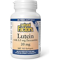 Natural Factors - Lutein 20mg, 150 Softgels