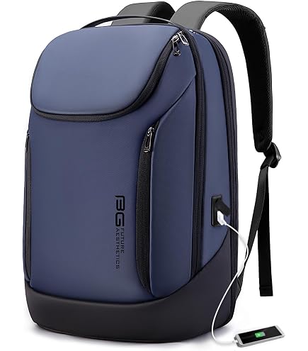 BANGE Business Laptop Smart backpack Can Hold 15.6 Inch Laptop Commute Backpack Carry on bag for men and women (Blue) : Electronics