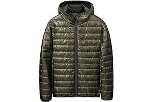 Jackets For Men Hooded Zip Up Long Sleeve Quilted Pullover Puffer Jacket Casual Loose Fashion Fall Clothes Warm Winter Coat