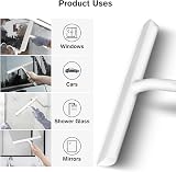 Vinabo Shower Squeegee 21cm Silicone with Hook White for Glass Mirrors Tiles view 7