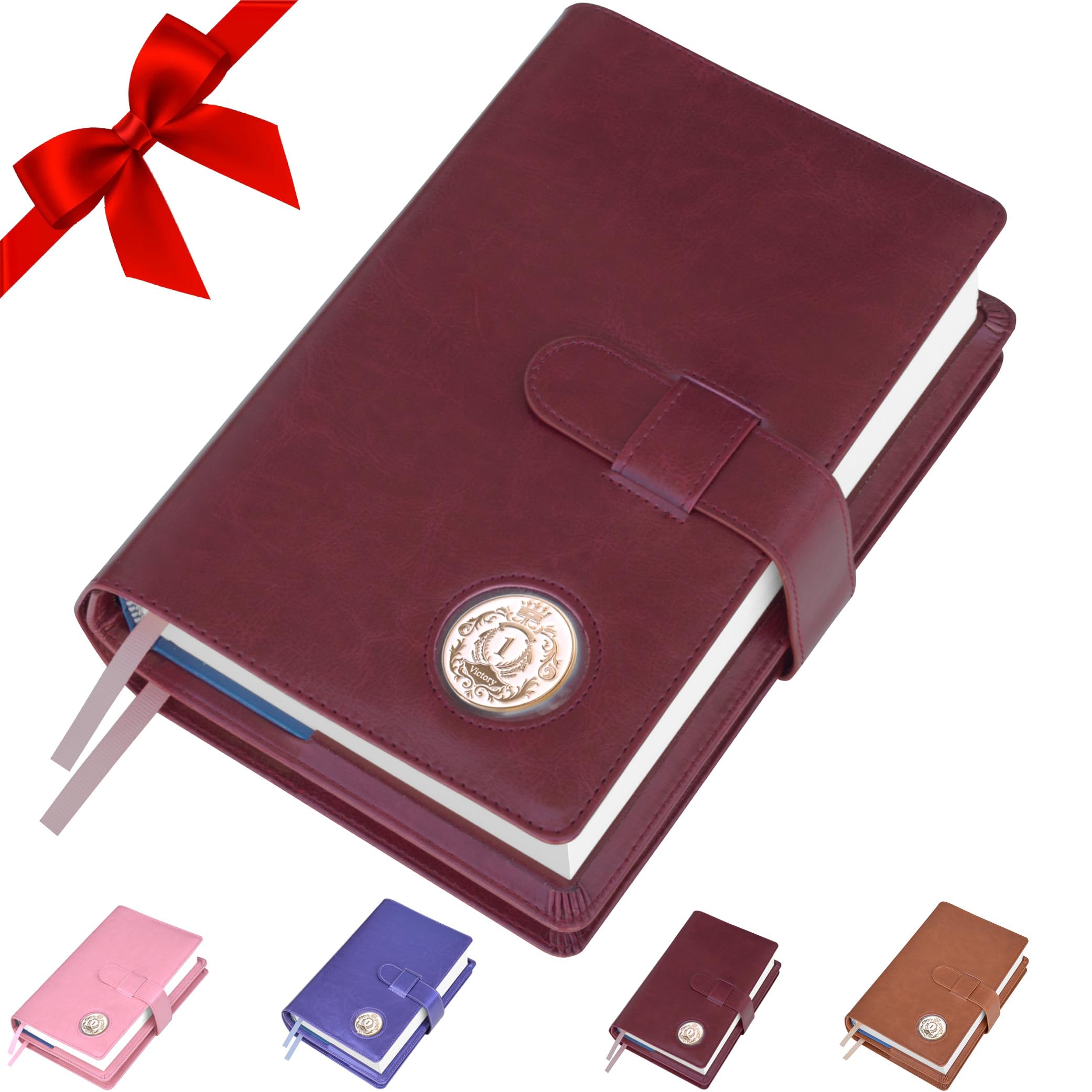 Galileo Double AA Big Book Cover & 12 Steps & 12 Traditions | Medallion Holder | by | Perfect Gift | Alcoholics Anonymous (Plain/Coin Pocket/Burgundy)