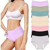 Bunnycool 8 Pcs Leakproof Underwear for Women Leak Proof High Waisted Underwear over 60 for Incontinence Panties for Women