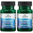 Swanson Astaxanthin & Zeaxanthin Eye Vision Brain Skin Health Antioxidant Support Supplement (Astaxanthin 4 mg & OmniXan Zeaxanthin 4 mg) 60 Softgels Sgels (2 Pack)