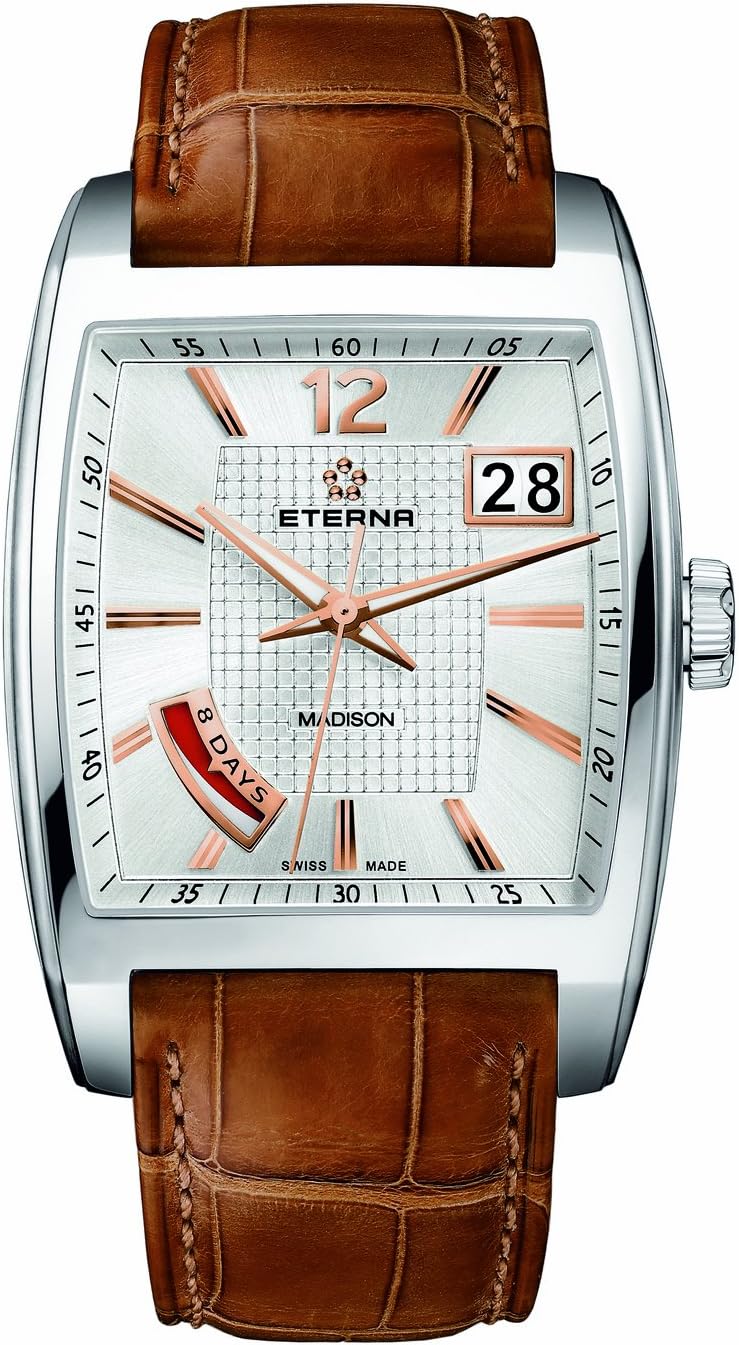 Eterna Watches Men's 7720.41.13.1229 Madison Brown Leather Date Watch