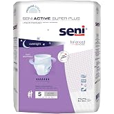 Seni Active Super Plus Unisex Adult Incontinence Underwear, 22-33 in, 22 ct | Pull On Disposable Overnight Underwear for Men &amp; Women