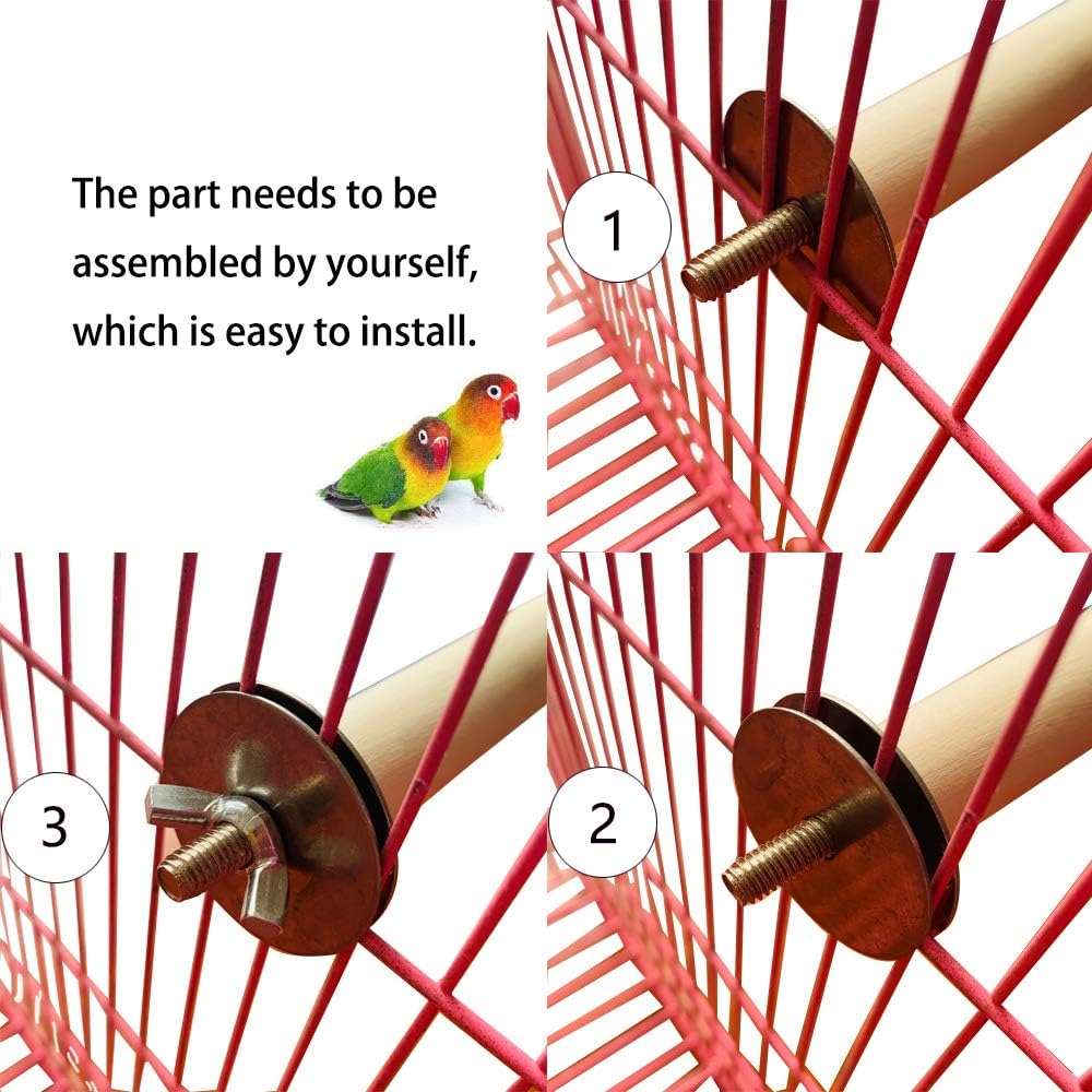 PINVNBY Bird Playground Parrot Play Gym Parakeet Cage Play Stand Wooden Perches Playpen Ladders Conure Chewing Climbing Swing Toy Birdcage Accessories for Small Cockatoo Cockatiel Lovebirds Budgie : Pet Supplies